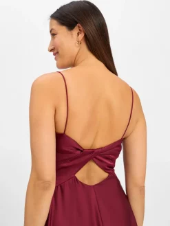 Laona Kleider*Damen Abendkleid bordeaux uni