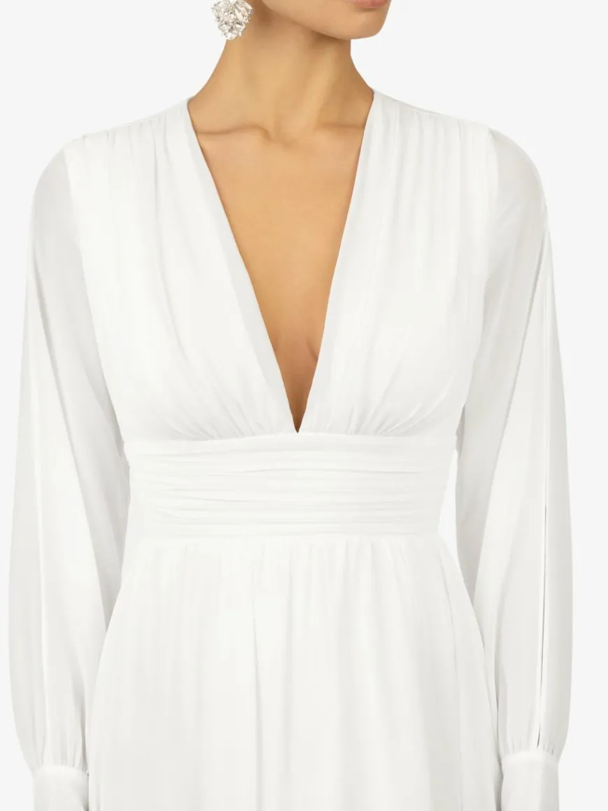 Kraimod Kleider*Damen Abendkleid weiß uni