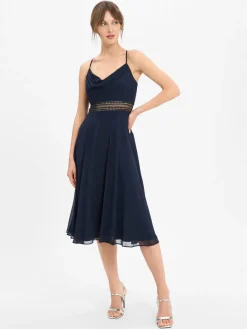 VM Kleider*Damen Abendkleid marine uni