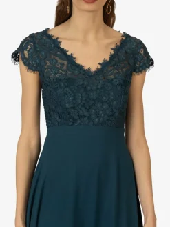 Kraimod Kleider*Damen Abendkleid petrol uni