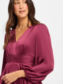 Marie Lund Kleider*Damen Abendkleid bordeaux uni