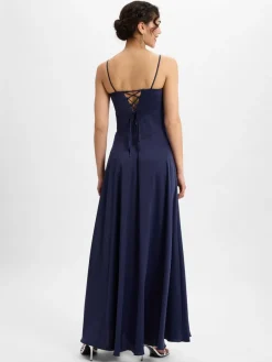 Marie Lund Kleider*Damen Abendkleid marine uni