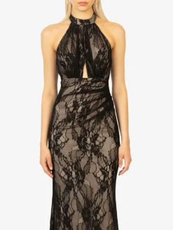 Kraimod Kleider*Damen Abendkleid schwarz gemustert