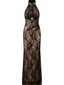 Kraimod Kleider*Damen Abendkleid schwarz gemustert