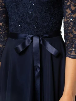 Swing Kleider*Damen Abendkleid marine uni