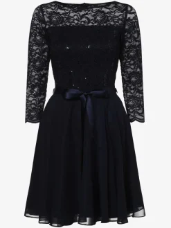 Swing Kleider*Damen Abendkleid marine uni