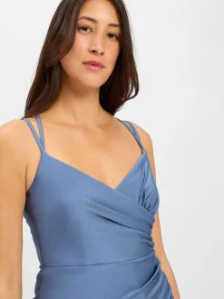 Suddenly Princess Kleider*Damen Abendkleid blau uni