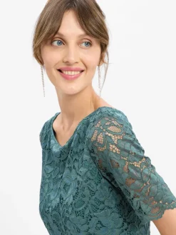 Vera Mont Kleider*Damen Abendkleid smaragd uni