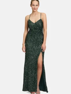 Vera Mont Kleider*Damen Abendkleid grün uni