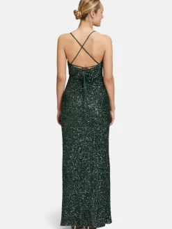 Vera Mont Kleider*Damen Abendkleid grün uni