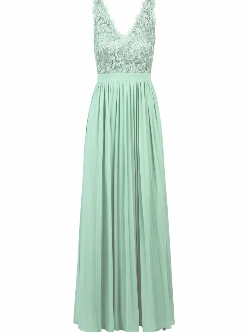 Kraimod Kleider*Damen Abendkleid grün gemustert