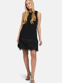 Vera Mont Kleider*Damen Abendkleid schwarz uni