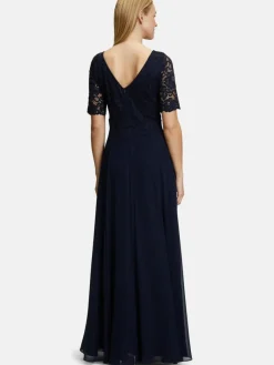 Vera Mont Kleider*Damen Abendkleid marine blau uni