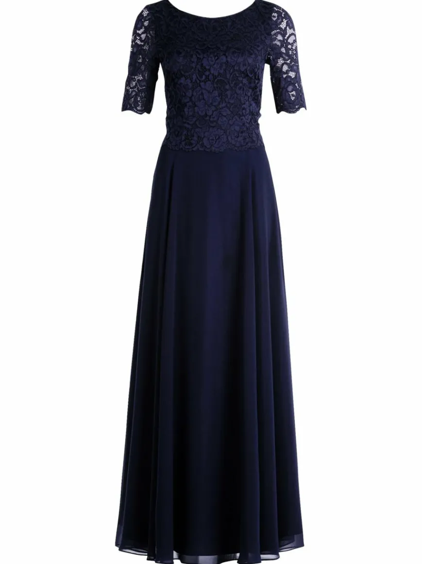 Vera Mont Kleider*Damen Abendkleid marine blau uni