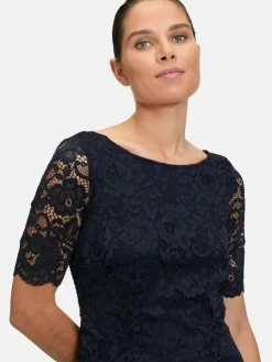 Vera Mont Kleider*Damen Abendkleid marine blau uni