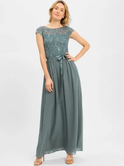 Swing Kleider*Damen Abendkleid schilf uni