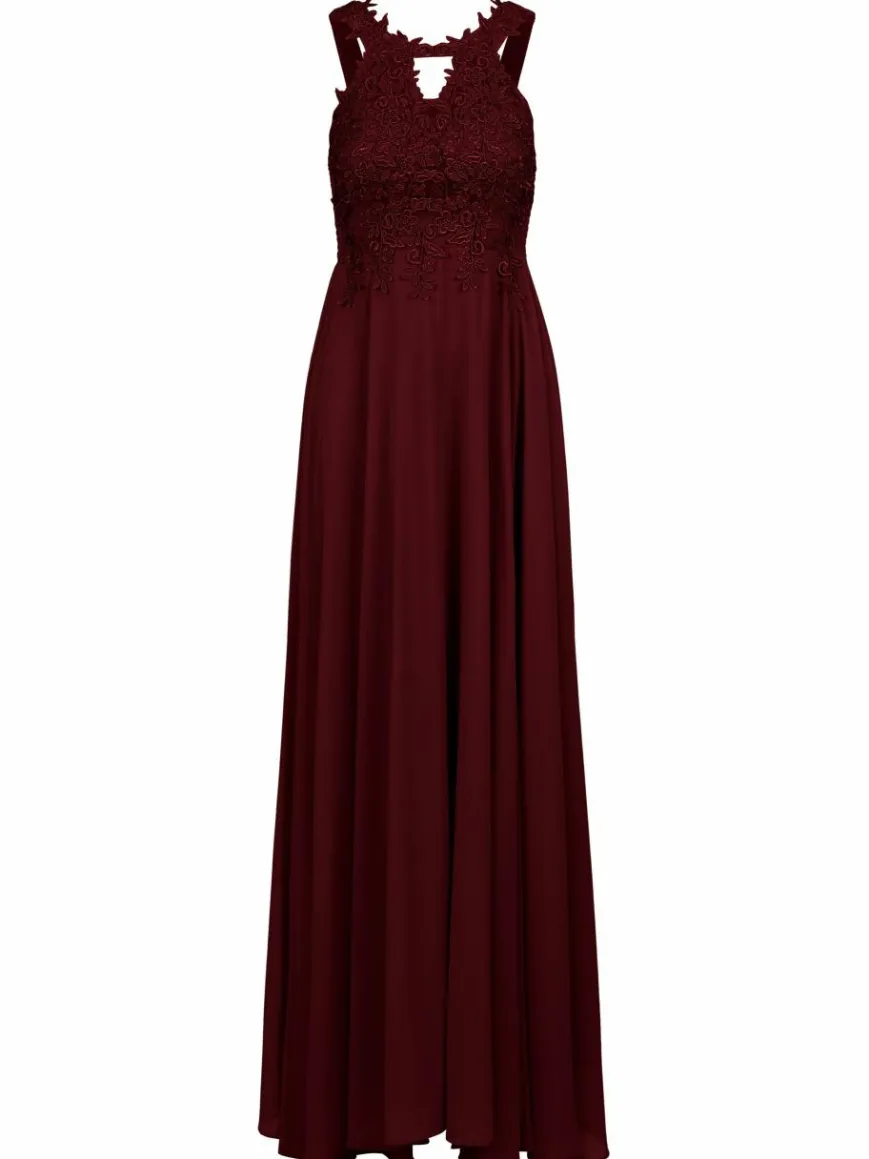 Kraimod Kleider*Damen Abendkleid bordeaux uni