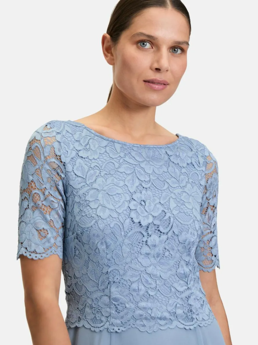 Vera Mont Kleider*Damen Abendkleid blau uni