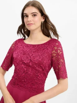 Vera Mont Kleider*Damen Abendkleid bordeaux uni