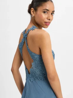 Suddenly Princess Kleider*Damen Abendkleid blau uni