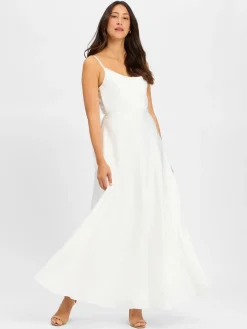 Laona Kleider*Damen Abendkleid ecru uni