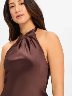 Marie Lund Kleider*Damen Abendkleid schoko uni