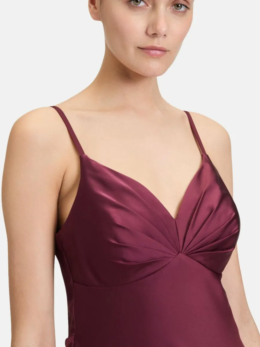 Vera Mont Kleider*Damen Abendkleid bordeaux uni