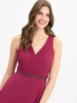 Vera Mont Kleider*Damen Abendkleid bordeaux uni