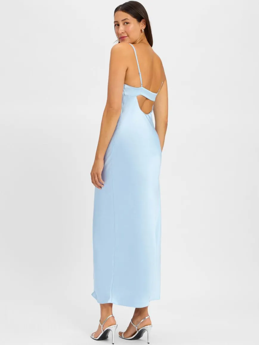 Marie Lund Kleider*Damen Abendkleid hellblau uni