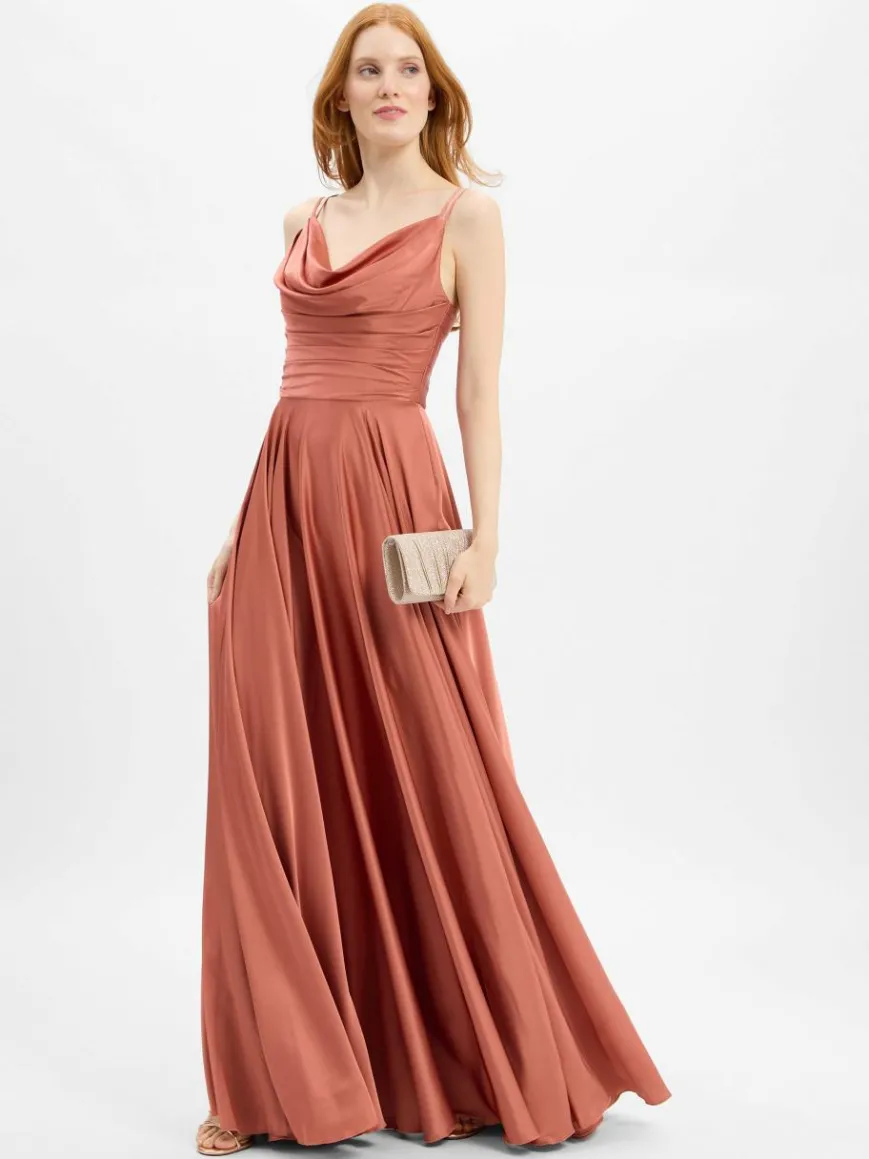 Marie Lund Kleider*Damen Abendkleid roségold uni