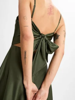 Laona Kleider*Damen Abendkleid oliv uni