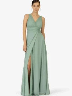 Kraimod Kleider*Damen Abendkleid grün uni