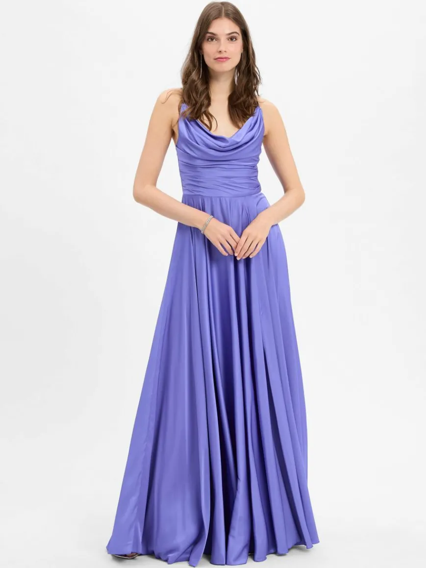 Marie Lund Kleider*Damen Abendkleid lila uni