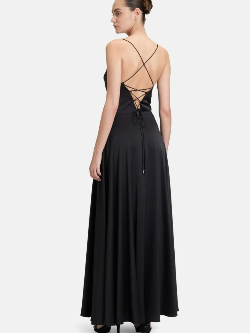 Vera Mont Kleider*Damen Abendkleid schwarz uni