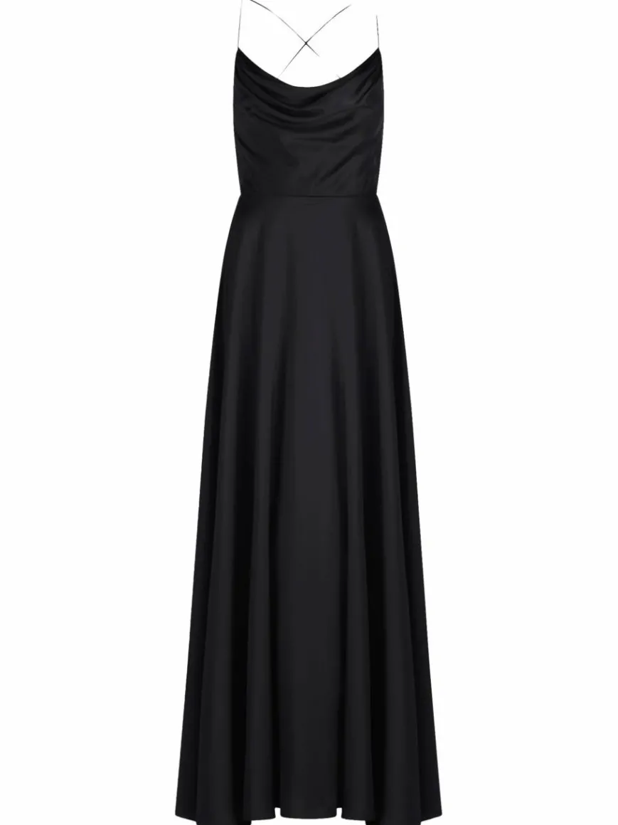 Vera Mont Kleider*Damen Abendkleid schwarz uni