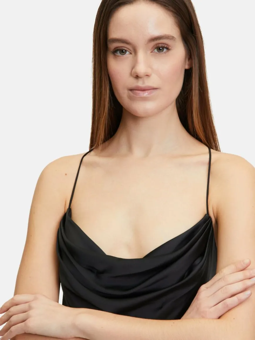 Vera Mont Kleider*Damen Abendkleid schwarz uni