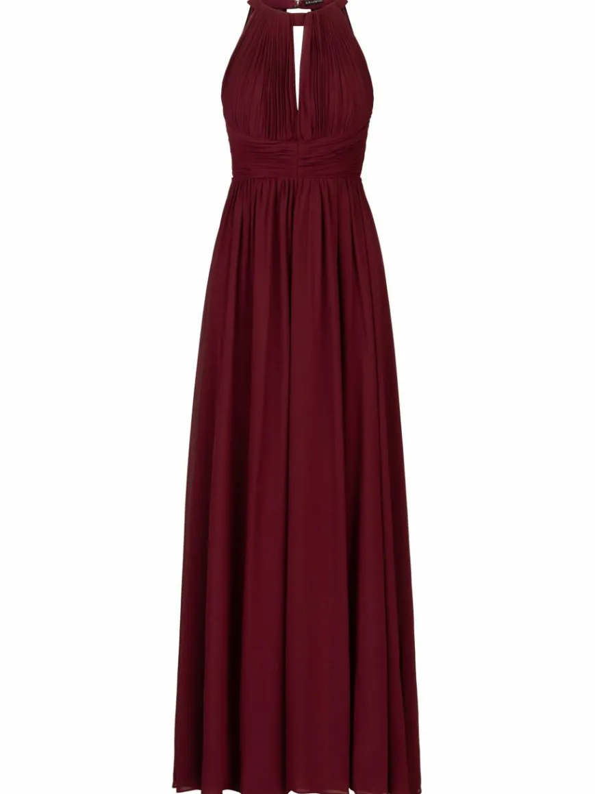 Kraimod Kleider*Damen Abendkleid bordeaux uni