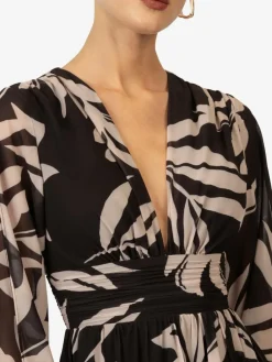 Kraimod Kleider*Damen Abendkleid schwarz gemustert