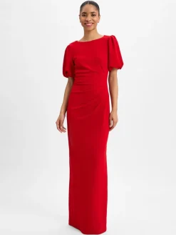 Swing Kleider*Damen Abendkleid rot uni