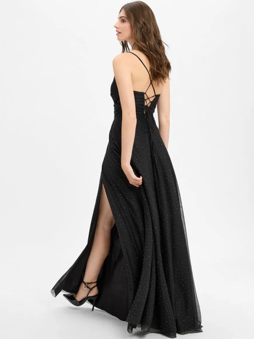 Marie Lund Kleider*Damen Abendkleid schwarz uni