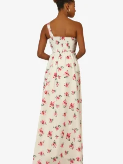 Kraimod Kleider*Damen Abendkleid rot gemustert