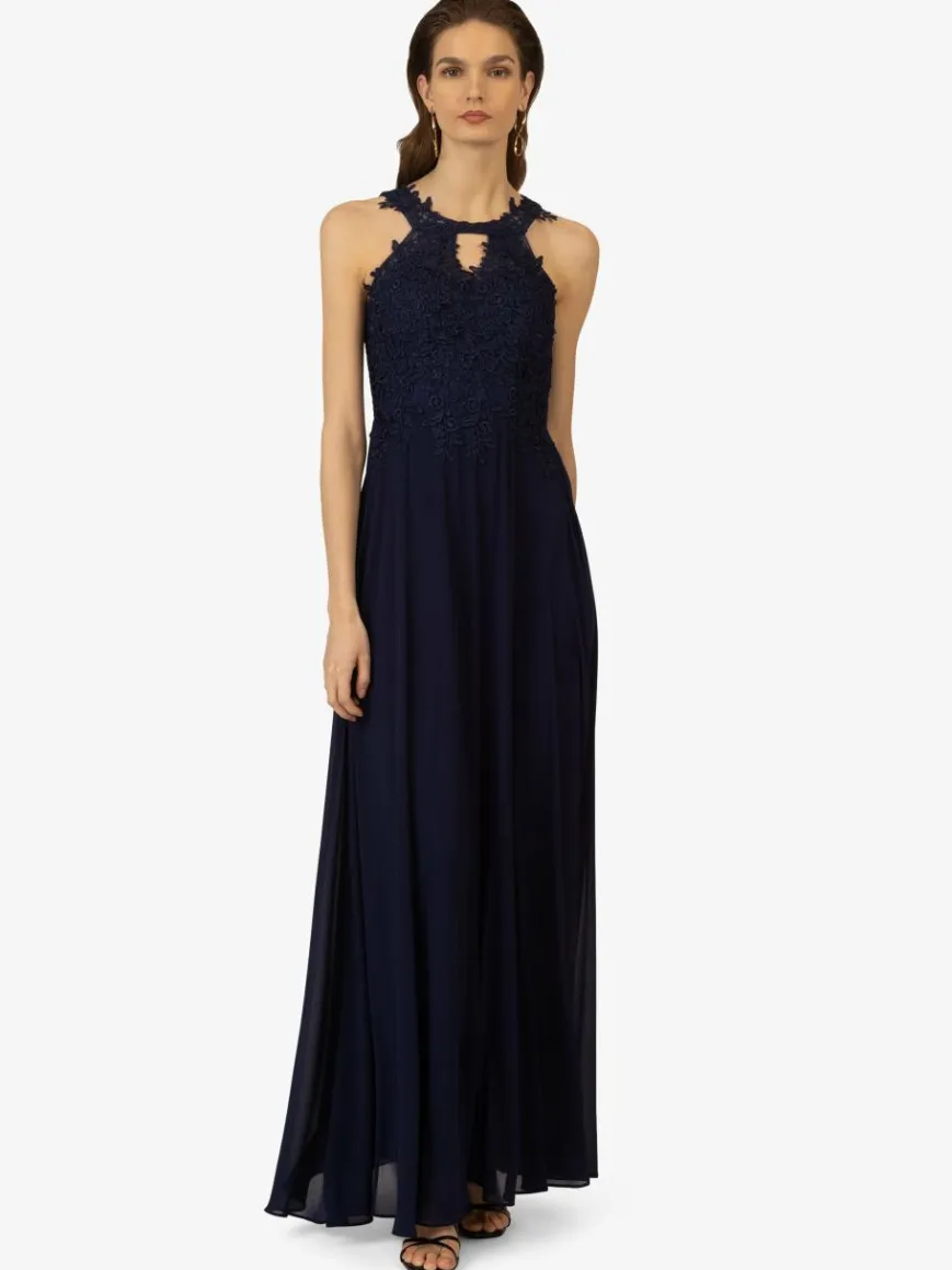 Kraimod Kleider*Damen Abendkleid marine uni