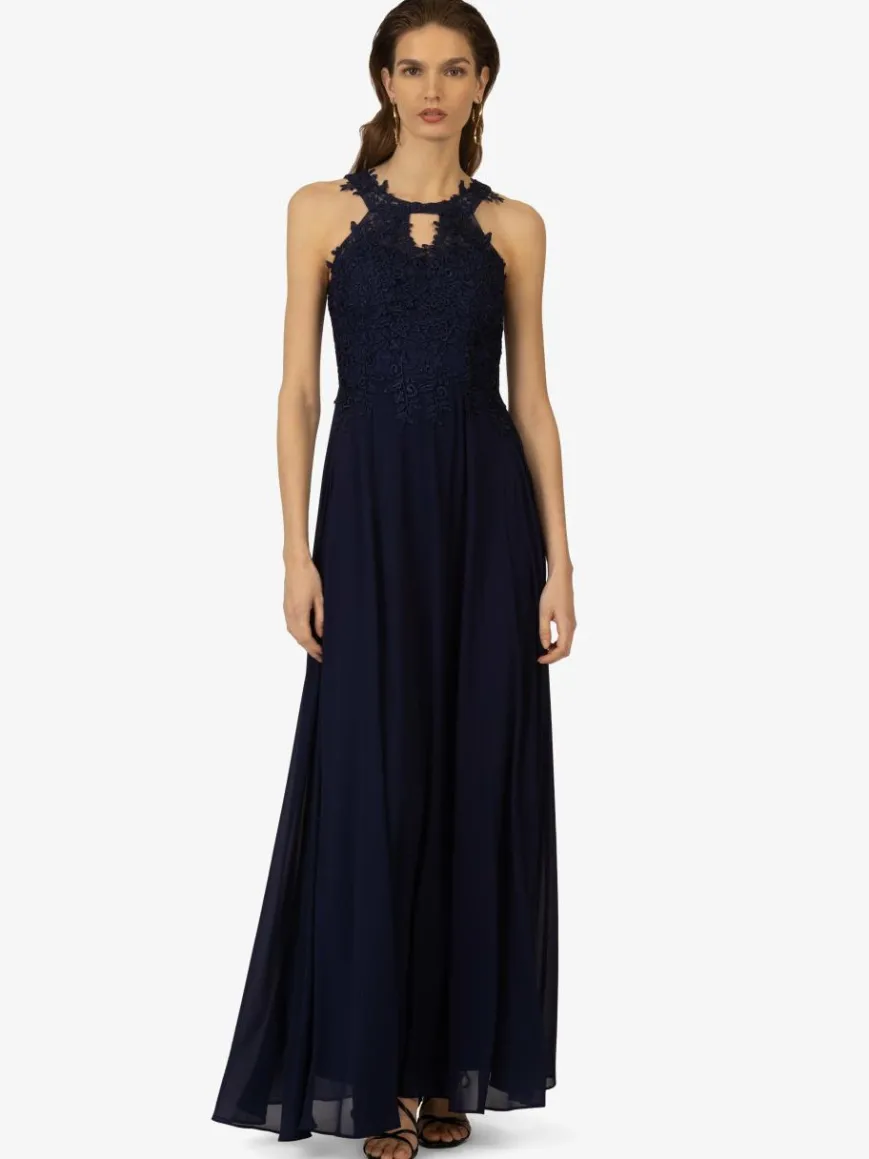 Kraimod Kleider*Damen Abendkleid marine uni