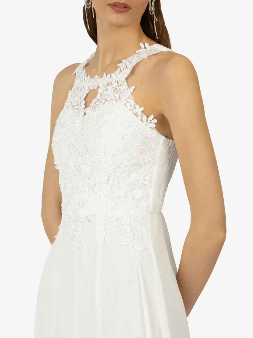 Kraimod Kleider*Damen Abendkleid weiß uni