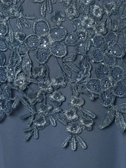 Luxuar Fashion Kleider*Damen Abendkleid blau uni