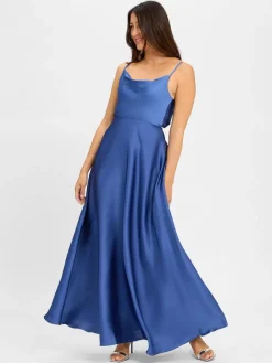 Laona Kleider*Damen Abendkleid blau uni
