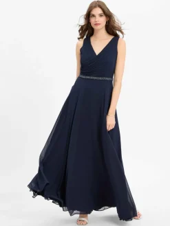 Vera Mont Kleider*Damen Abendkleid marine uni