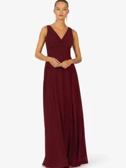 Kraimod Kleider*Damen Abendkleid bordeaux uni
