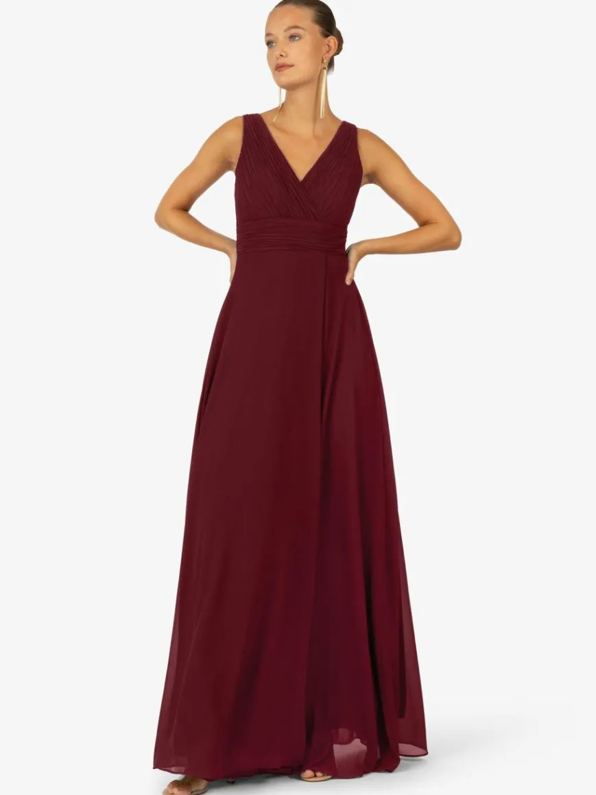Kraimod Kleider*Damen Abendkleid bordeaux uni
