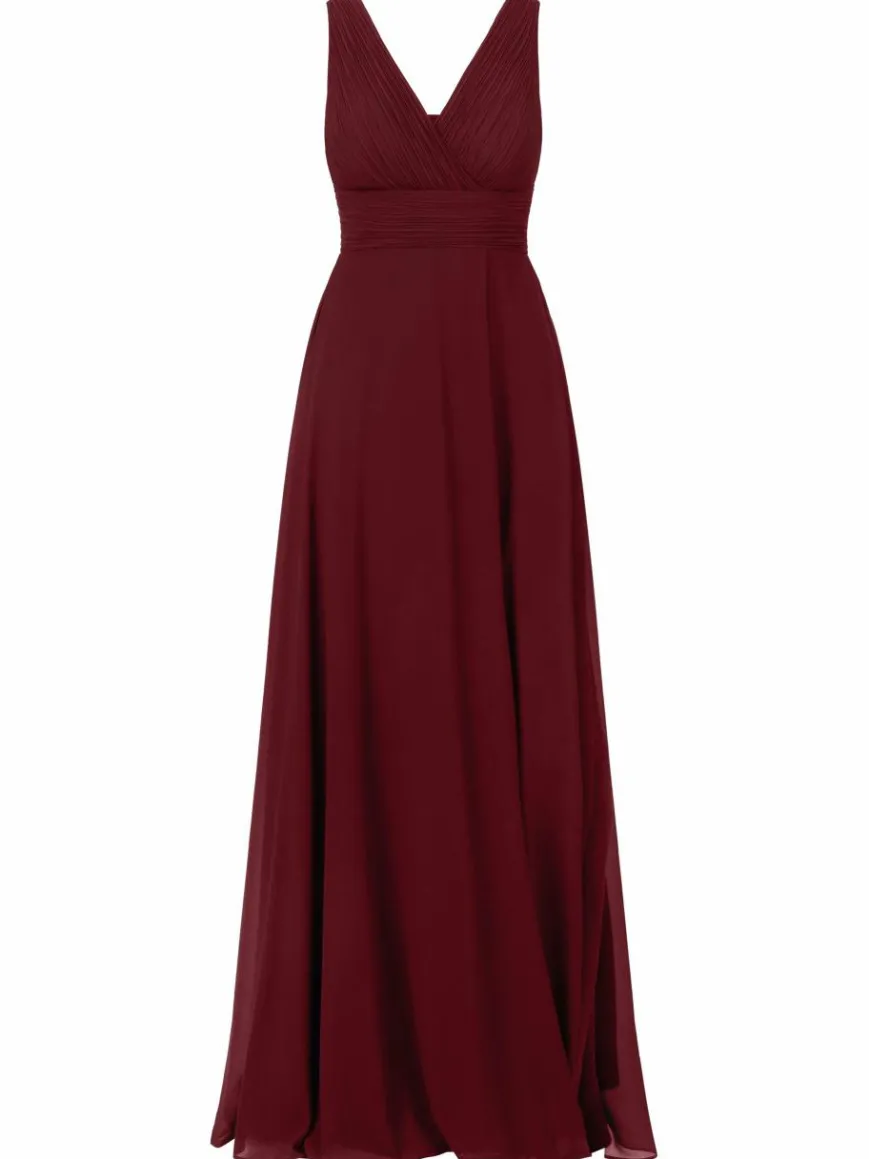 Kraimod Kleider*Damen Abendkleid bordeaux uni